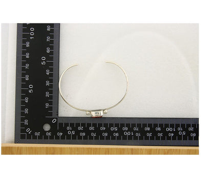 Navajo Bracelet .925 Silver Natural Red Coral Cuff Native American Artist C.80's