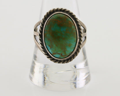 Navajo Handmade Ring 925 Silver Turquoise Native American Artist C.80's