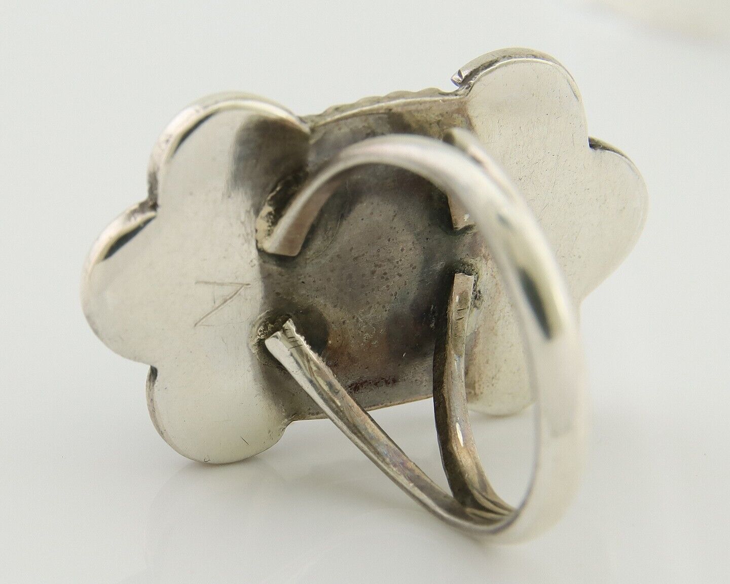 Navajo Handmade Ring 925 Silver Turquoise Native Artist C.80's