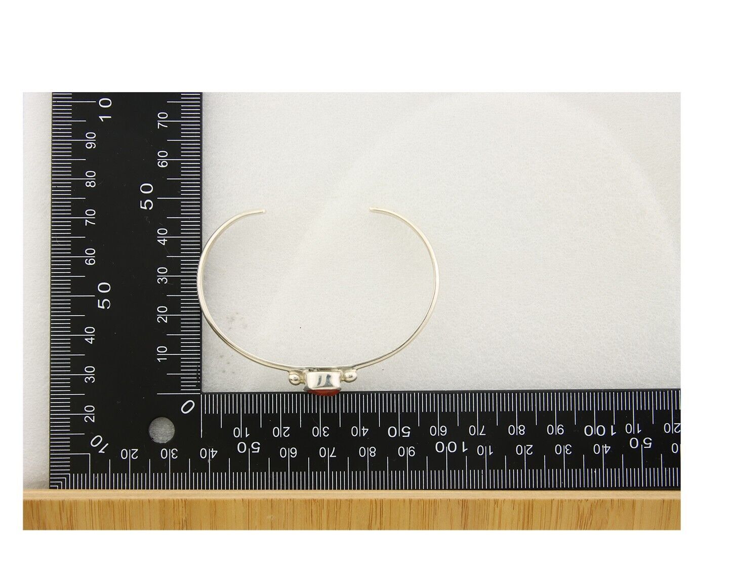 Navajo Bracelet .925 Silver Mediterranean Red Coral Cuff Native Artist C.80's