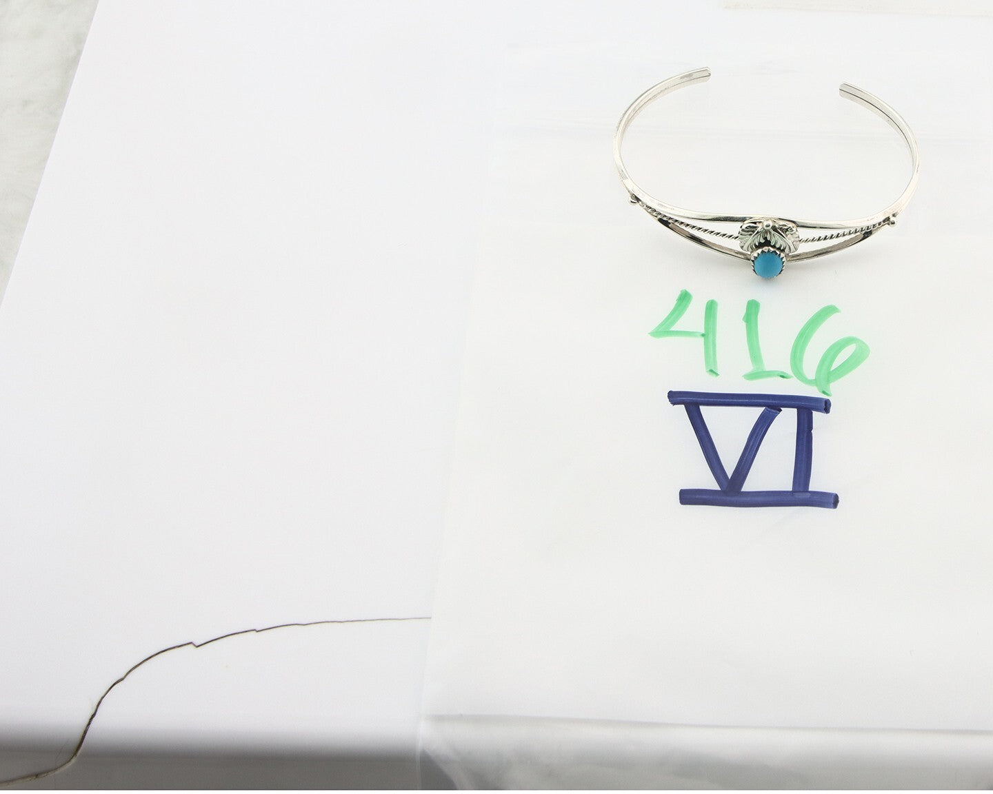 Vintage Navajo Bracelet 925 Silver Blue Turquoise Handmade