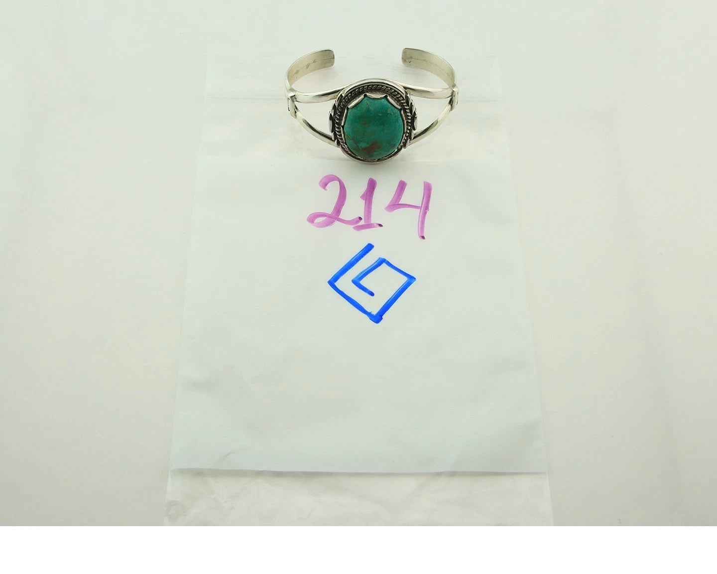Navajo Cuff Bracelet Sterling Silver Turquoise Handmade Vintage Signed Sunrise