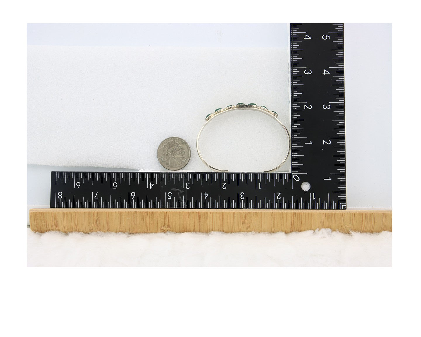 Navajo Cuff Bracelet Sterling Silver Natural Malachite Vintage Signed AL