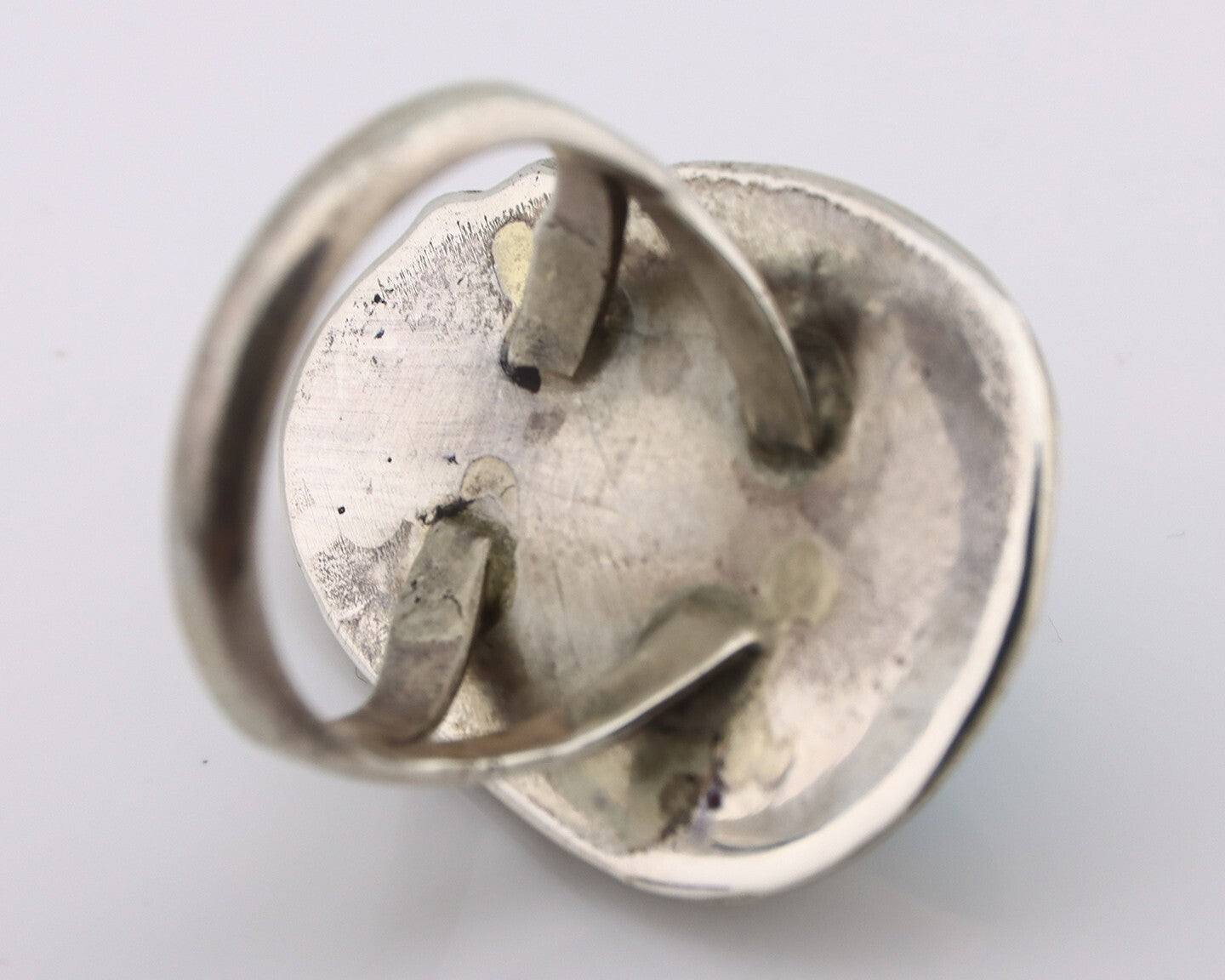 Navajo Ring 925 Silver Natural Blue Turquoise Native American Artist C.80's