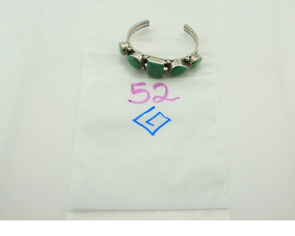 Navajo Cuff Bracelet 925 Sterling Silver Turquoise Vintage Signed GN