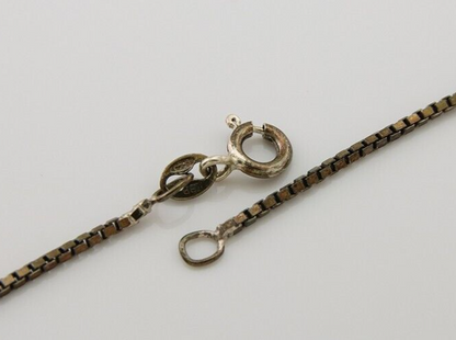 Navajo Necklace 925 Silver Natural Turquoise Native American Artist C.80's