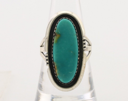 Navajo Ring 925 Silver Natural Blue Turquoise Native American Artist C.80's