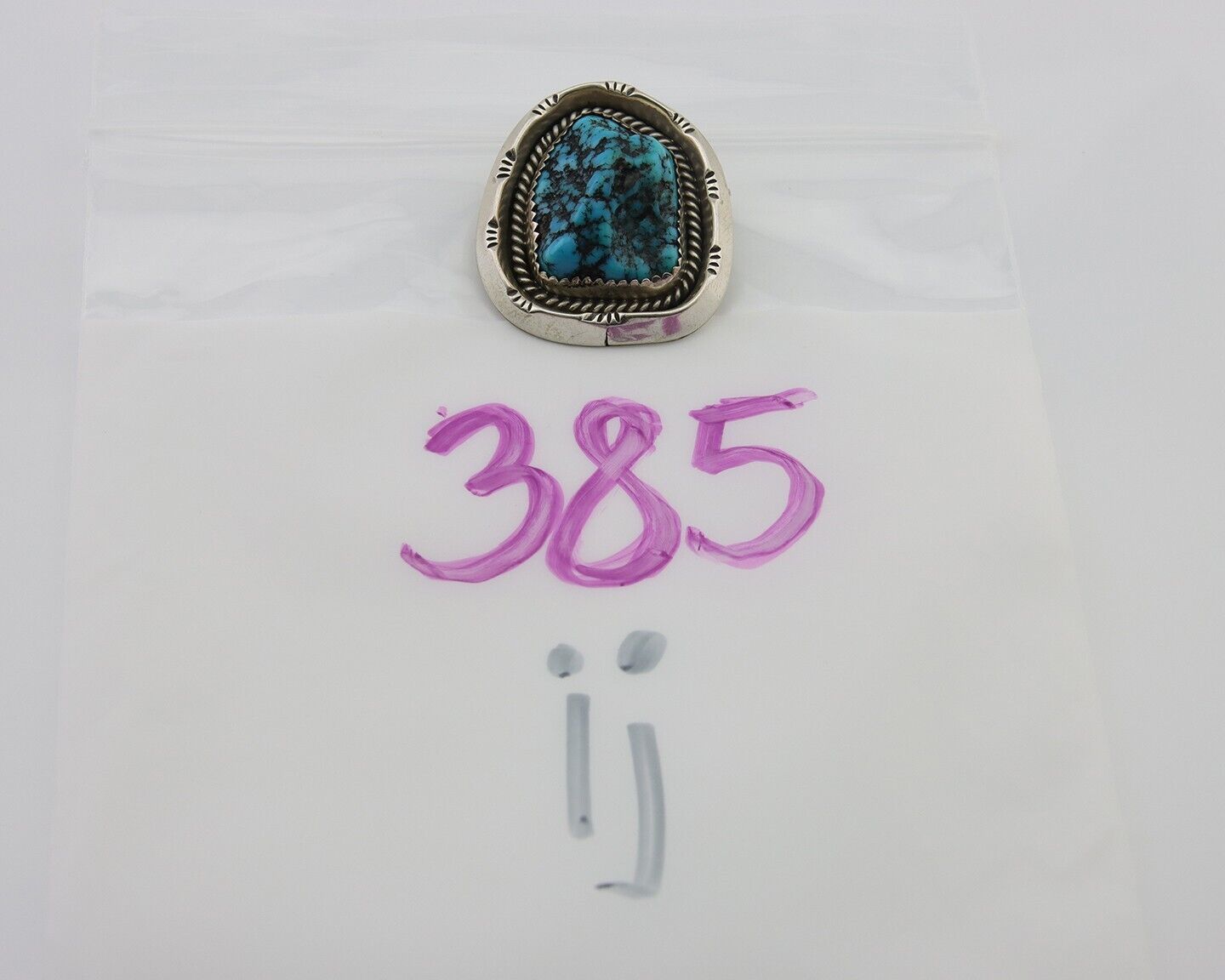 Navajo Pin Pendant 925 Silver Sea Foam Turquoise Artist Signed Hyson Craig C.80s