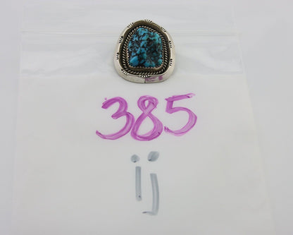 Navajo Pin Pendant 925 Silver Sea Foam Turquoise Artist Signed Hyson Craig C.80s