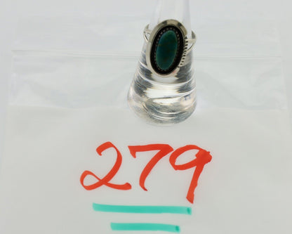 Navajo Ring 925 Silver Sleeping Beauty Turquoise Native American Artist C.80's