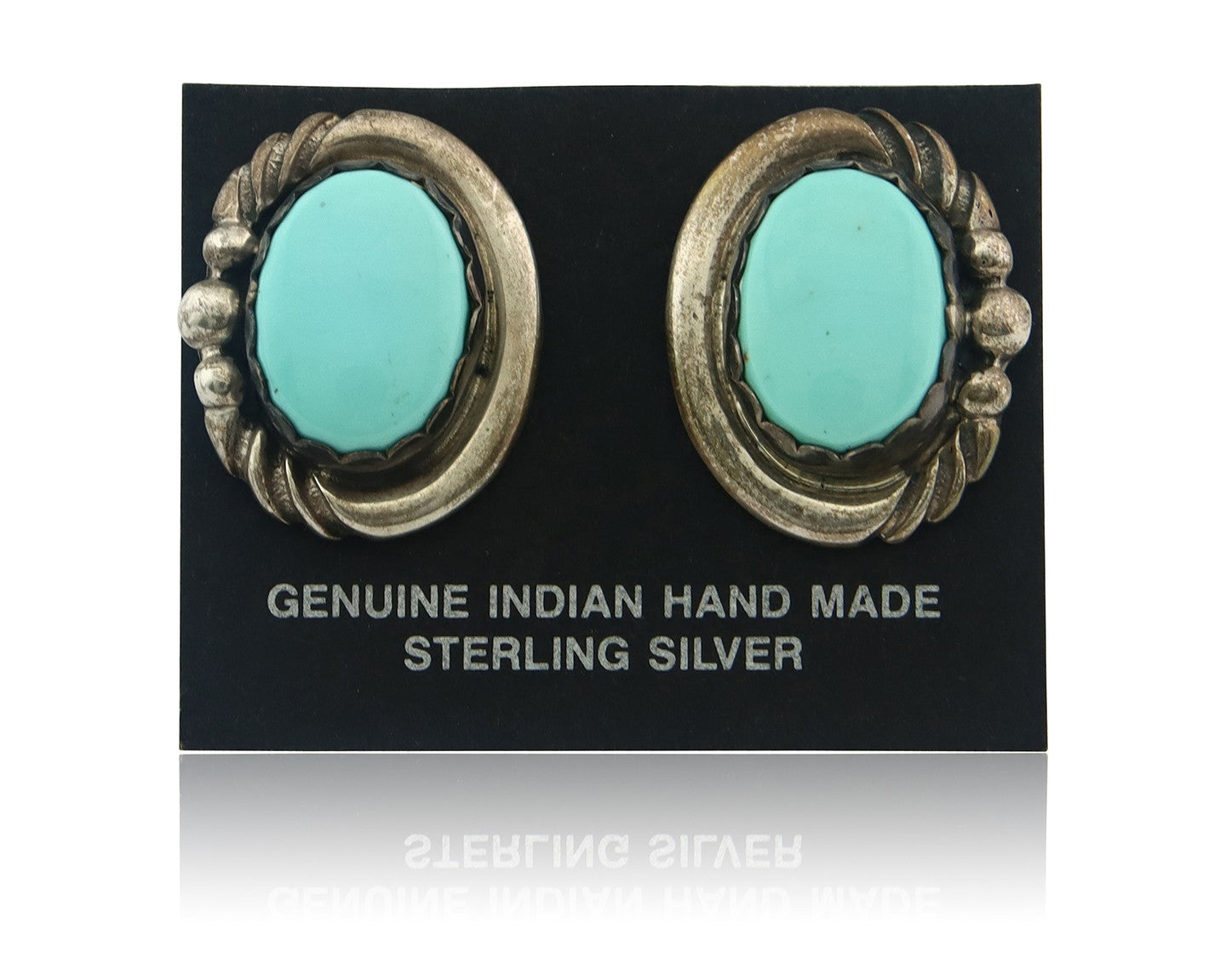 Navajo Earrings Sterling Silver Turquoise Vintage Dangle Handmade