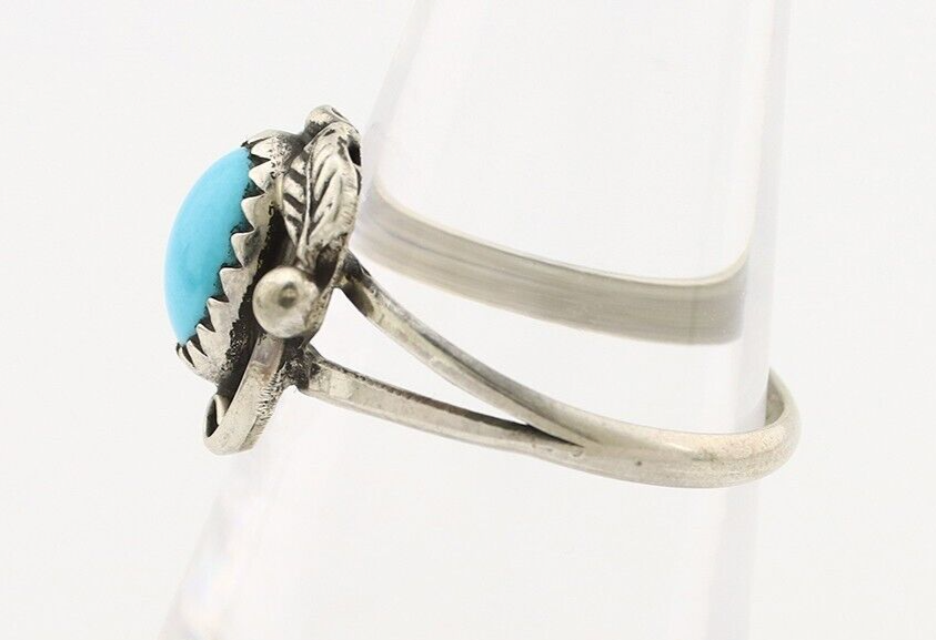 Navajo Ring 925 Silver Turquoise Artist Signed SkyStone Creations C.80's