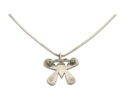 Navajo Butterfly Necklace Sterling Silver Authentic Natural Gemstone