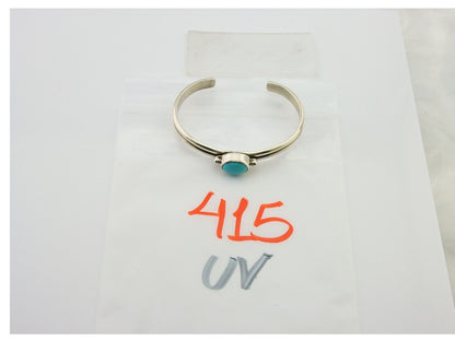 Navajo Bracelet 925 Silver Turquoise Cuff Native American Artist C.80's