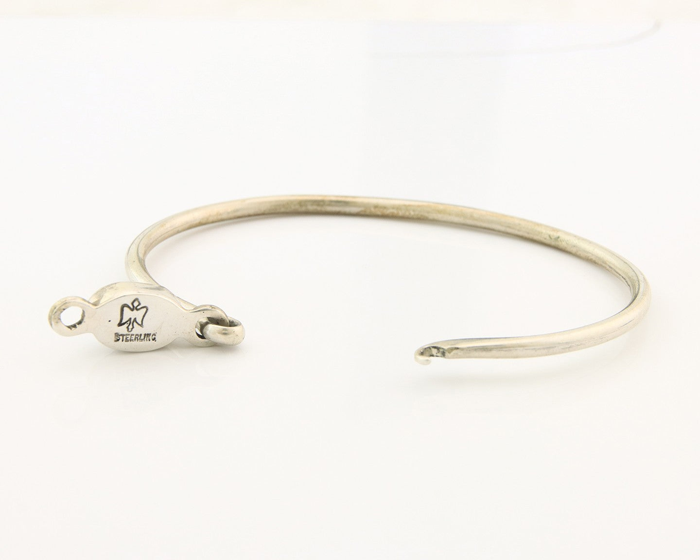 Navajo Bracelet Sterling Silver Blue Turquoise Artist Signed Montoya