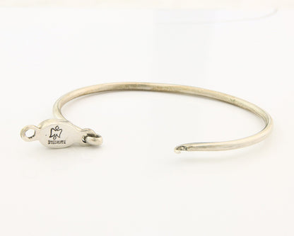 Navajo Bracelet Sterling Silver Blue Turquoise Artist Signed Montoya