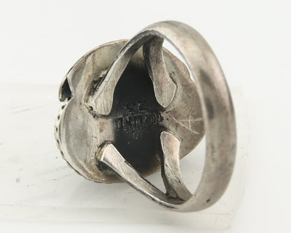Vintage Navajo Ring 925 Sterling Silver Turquoise Handmade Size 5.5