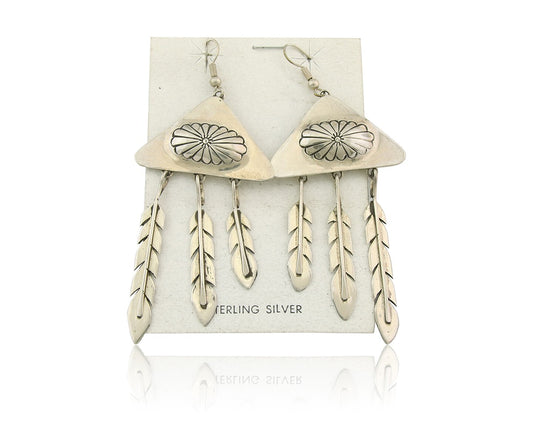 Navajo Dangle Earrings Sterling Silver Dangle Vintage Authentic Handmade