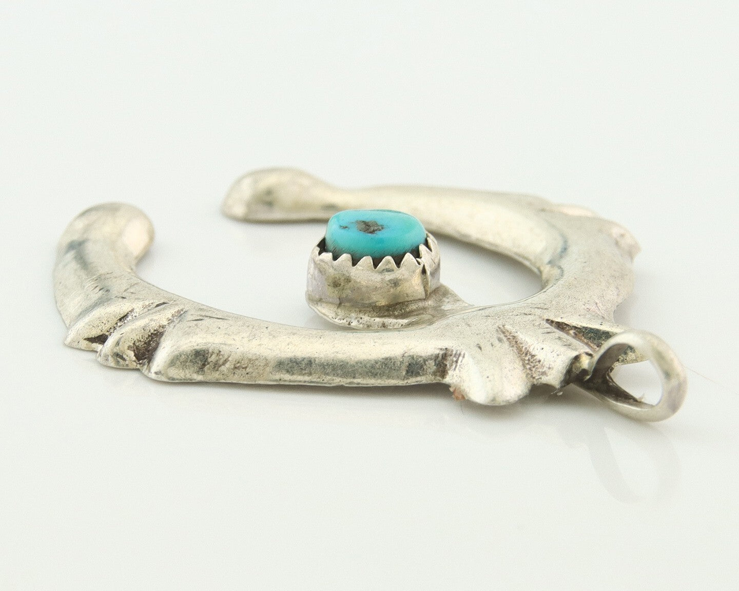 Navajo Sterling Silver Pendant Handmade Authentic Vintage Sand Cast