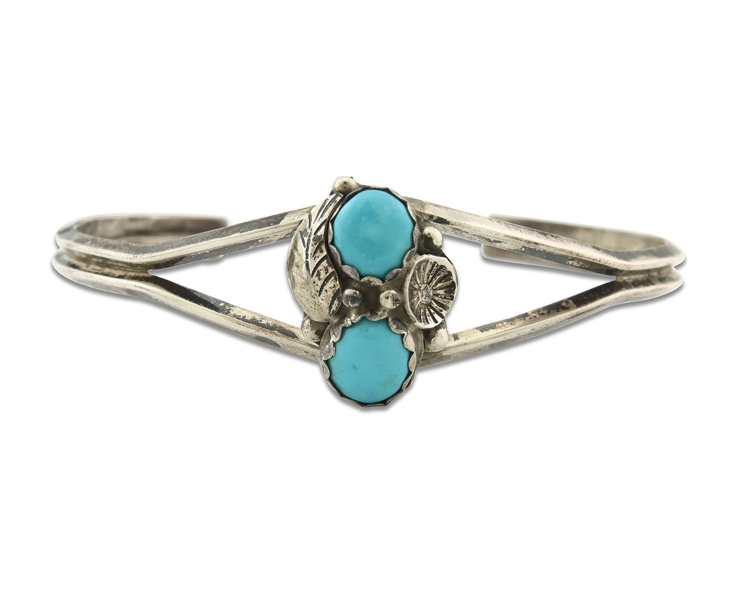 Vintage Navajo Bracelet 925 Silver Turquoise Tranditional Handmade Signed K