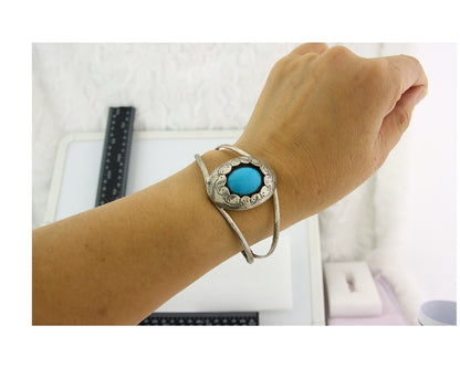 Vintage Navajo Bracelet 925 Silver Turquoise Traditional Handmade Authentic