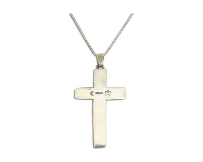 Navajo Cross Necklace 925 Silver Spiney Oyster Artist Signed C Montoya C.80's