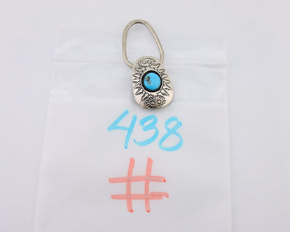 Navajo Key Chain .925 Silver Hand Stamped Native Artist C.80s