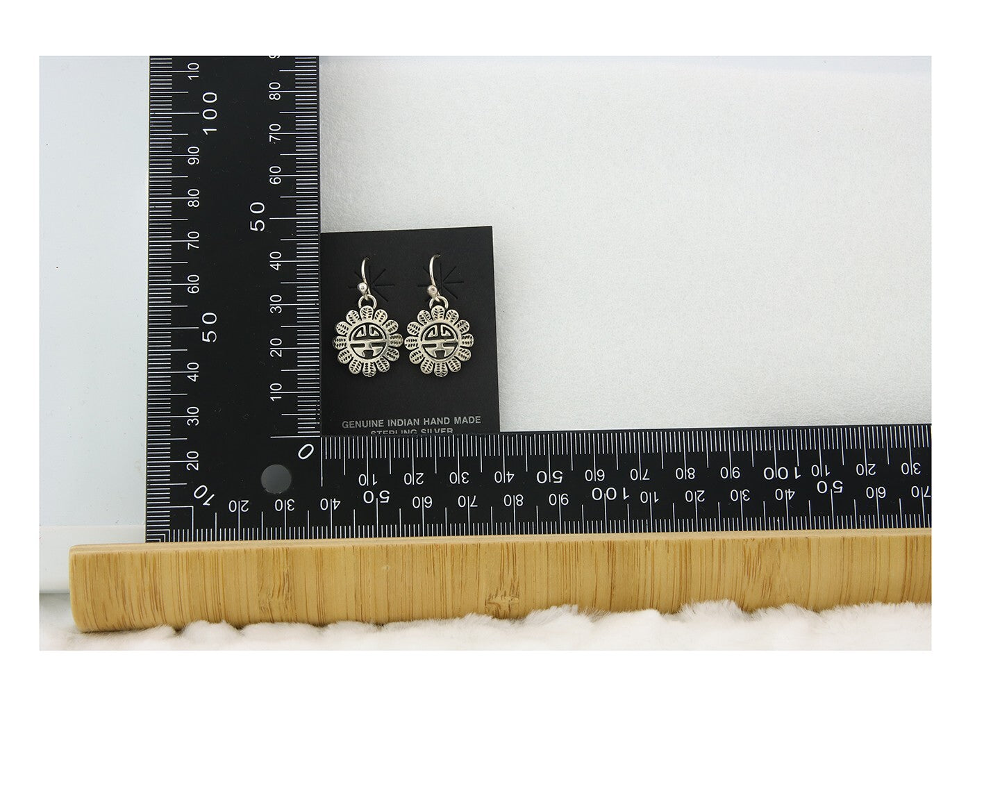 Navajo Tiwa Sun Earrings Sterling Silver Dangle Vintage Authentic