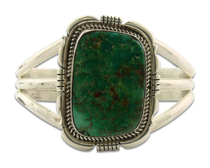 Vintage Navajo Bracelet 925 Silver Blue Turquoise Handmade Signed McCray