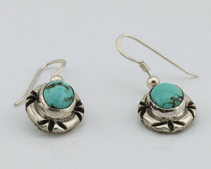 Navajo Earrings 925 Silver Arizona Turquoise Native American Artist C.80s