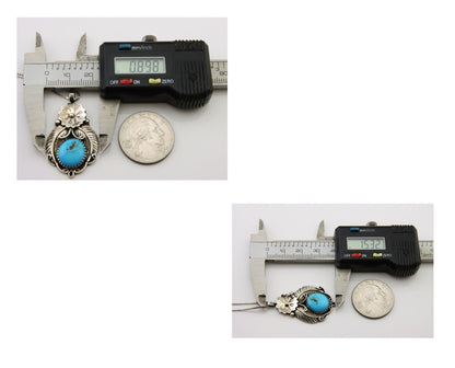 Navajo Necklace 925 Silver Natural Turquoise Artist Signed Mike Begay C.80's