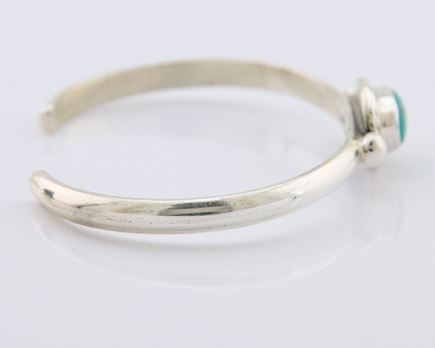 Navajo Bracelet 925 Silver Natural Turquoise Native American Artist C.80's