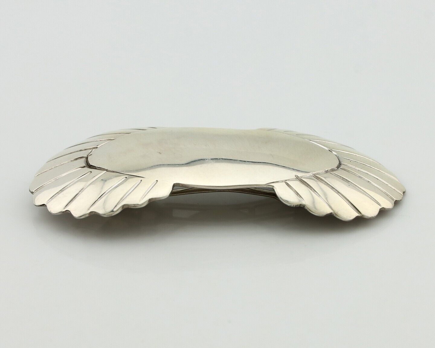 Women's Navajo Hair Clip Hand Stamped 925 Silver Artist Signed C Montoya C.80's