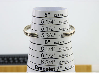 Navajo Bracelet 925 Silver Cuff Turquoise Handmade Native Artist C.80's