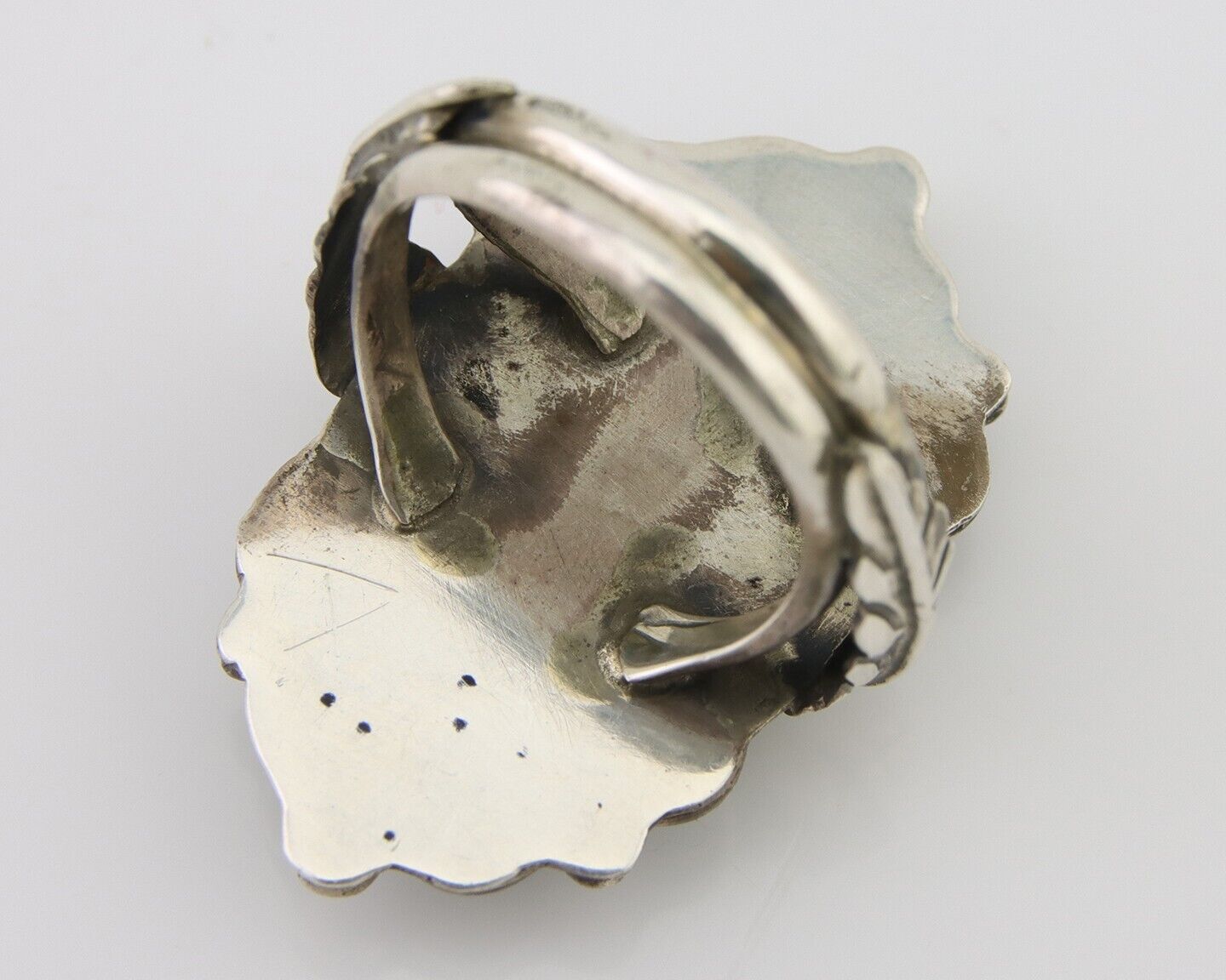 Navajo Ring 925 Silver Natural Blue Turquoise Native American Artist C.80's