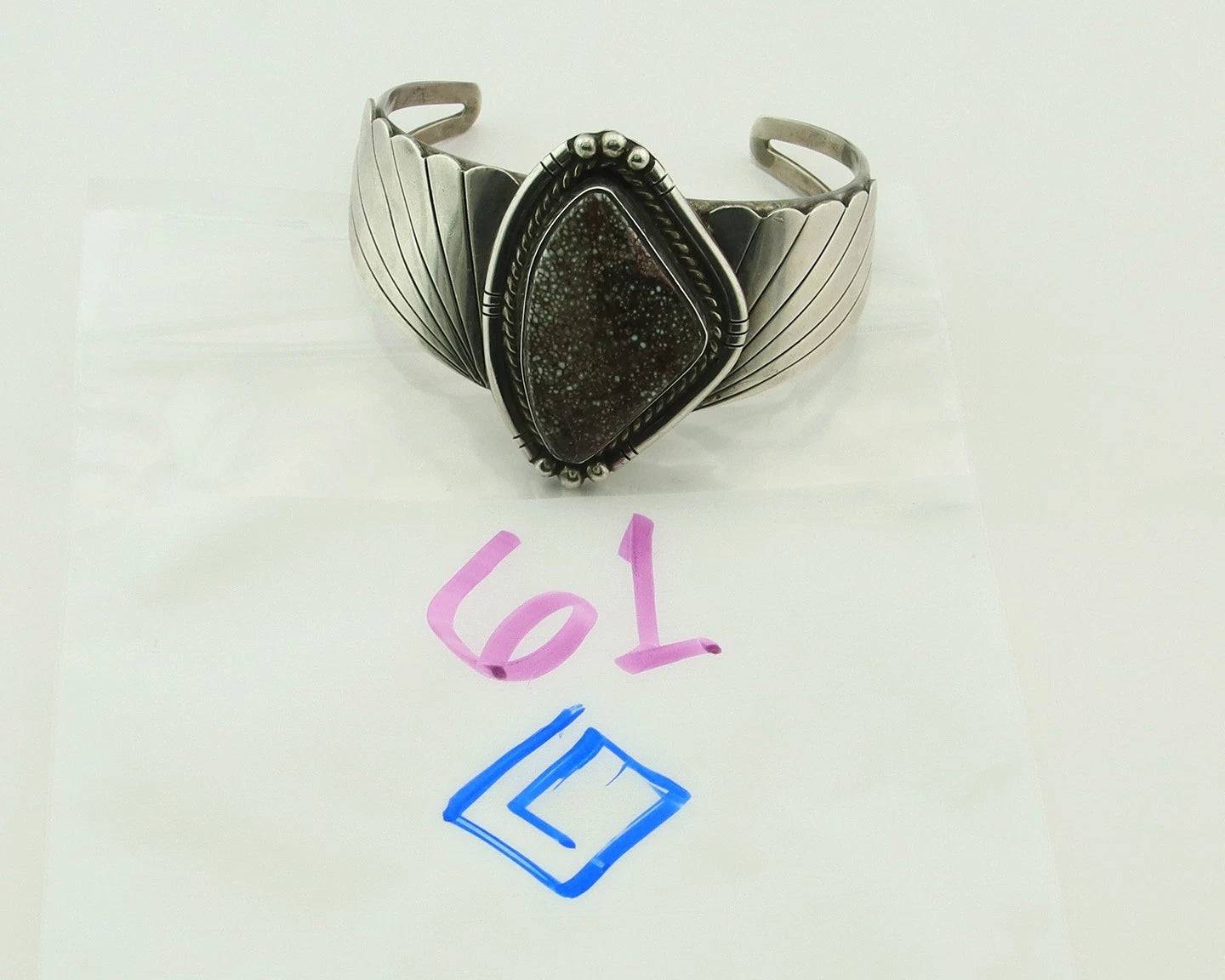 Navajo Cuff Bracelet 925 Sterling Silver Turquoise Vintage Artist Handmade