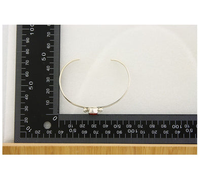 Navajo Bracelet .925 Silver Mediterranean Red Coral Cuff Native Artist C.80's