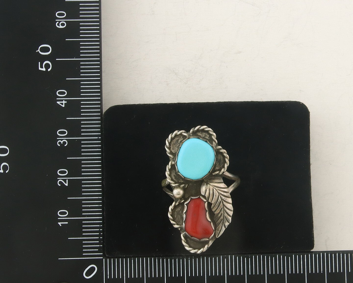 Vintage Navajo Ring 925 Sterling Natural Gemstones Signed Justin Morris Sz 7.0