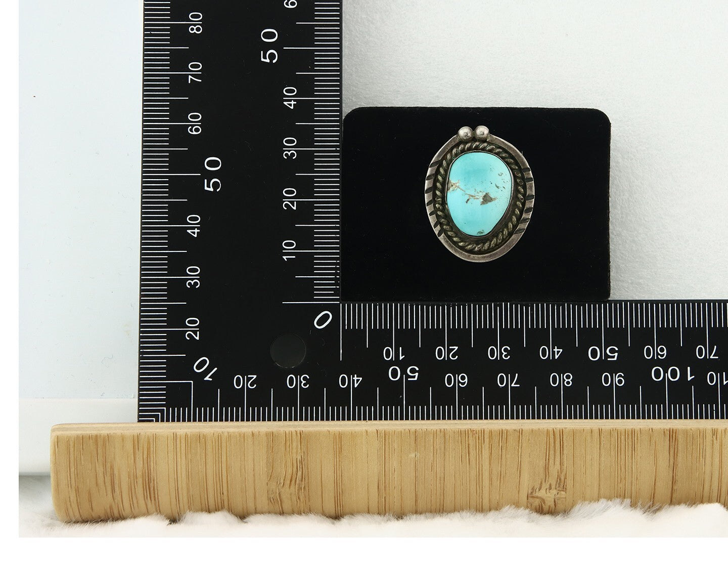 Vintage Navajo Ring 925 Sterling Silver Turquoise Handmade Size 7.0