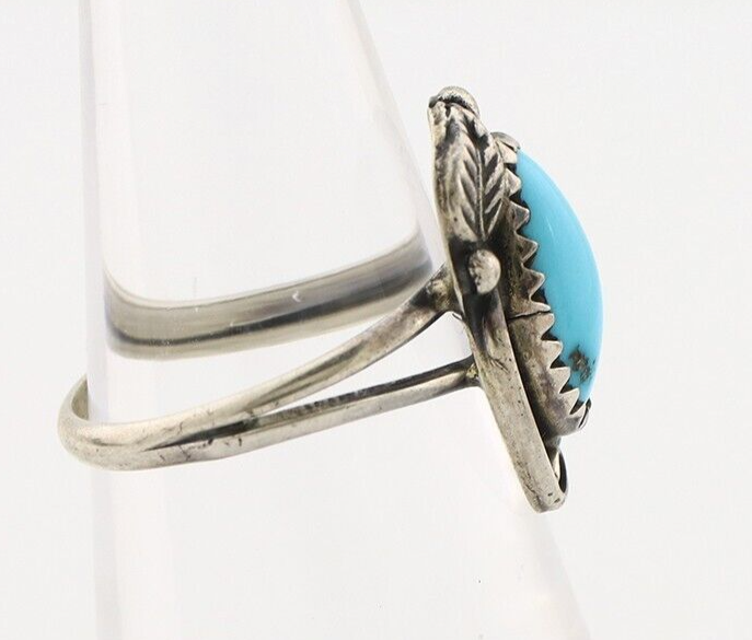 Navajo Ring 925 Silver Turquoise Artist Signed SkyStone Creations C.80's