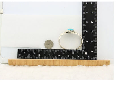 Navajo Cuff Bracelet Sterling Silver Turquoise Vintage Signed Randy Boyd