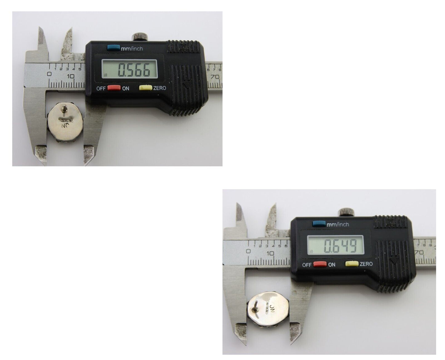 Navajo Shield Earrings 925 Silver Natural Turquoise Signed Nathaniel Curley C80s