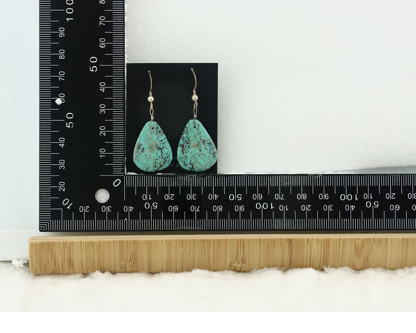 Santao Domingo Earrings Sterling Silver Turquoise Dangle Vintage Authentic