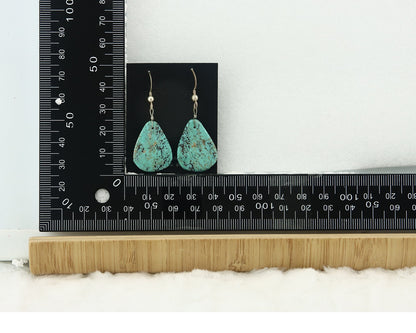 Santao Domingo Earrings Sterling Silver Turquoise Dangle Vintage Authentic
