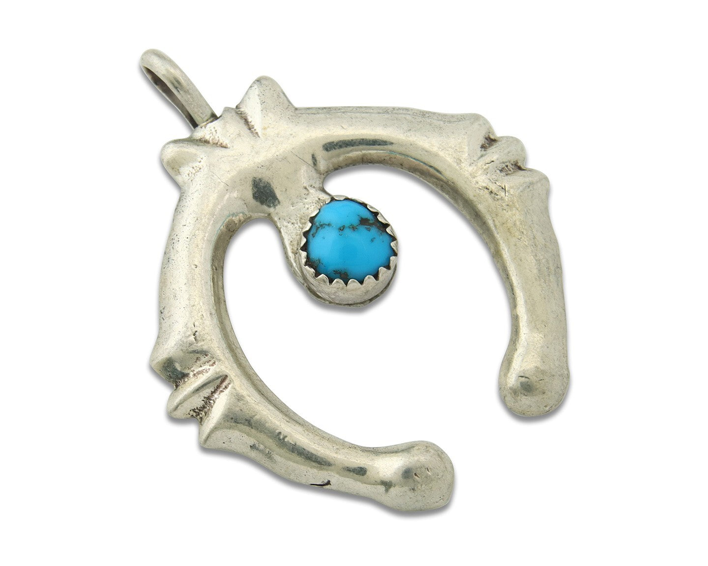 Navajo Sterling Silver Pendant Handmade Authentic Vintage C.80's