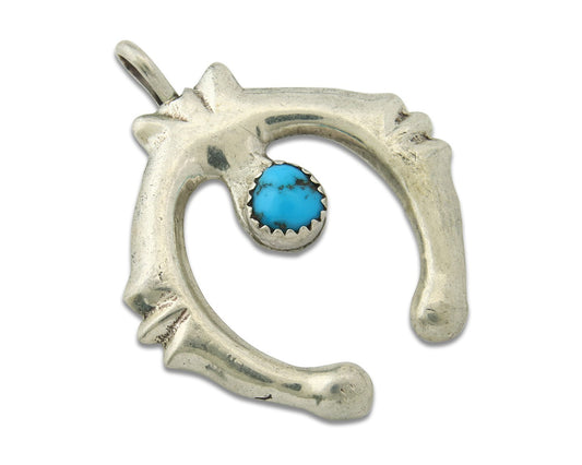 Navajo Sterling Silver Pendant Handmade Authentic Vintage C.80's