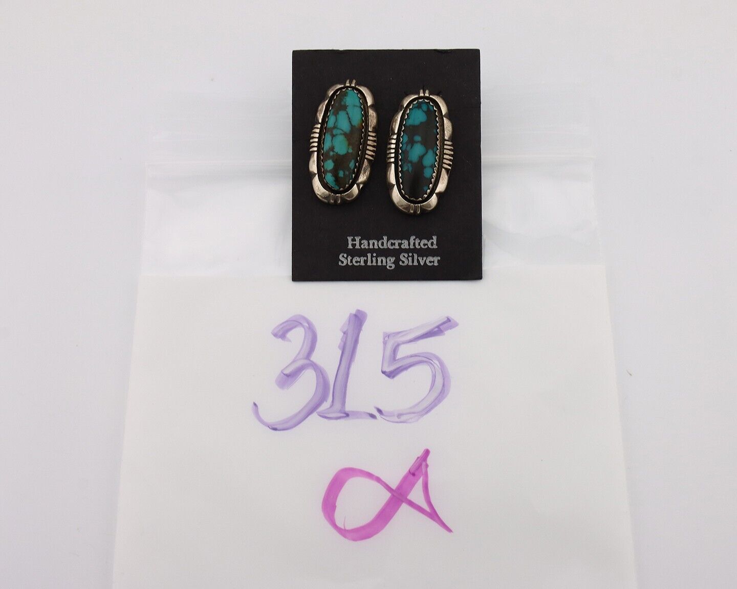 Navajo Earrings 925 Silver Spiderweb Artist Signed L Yazzie C.80's