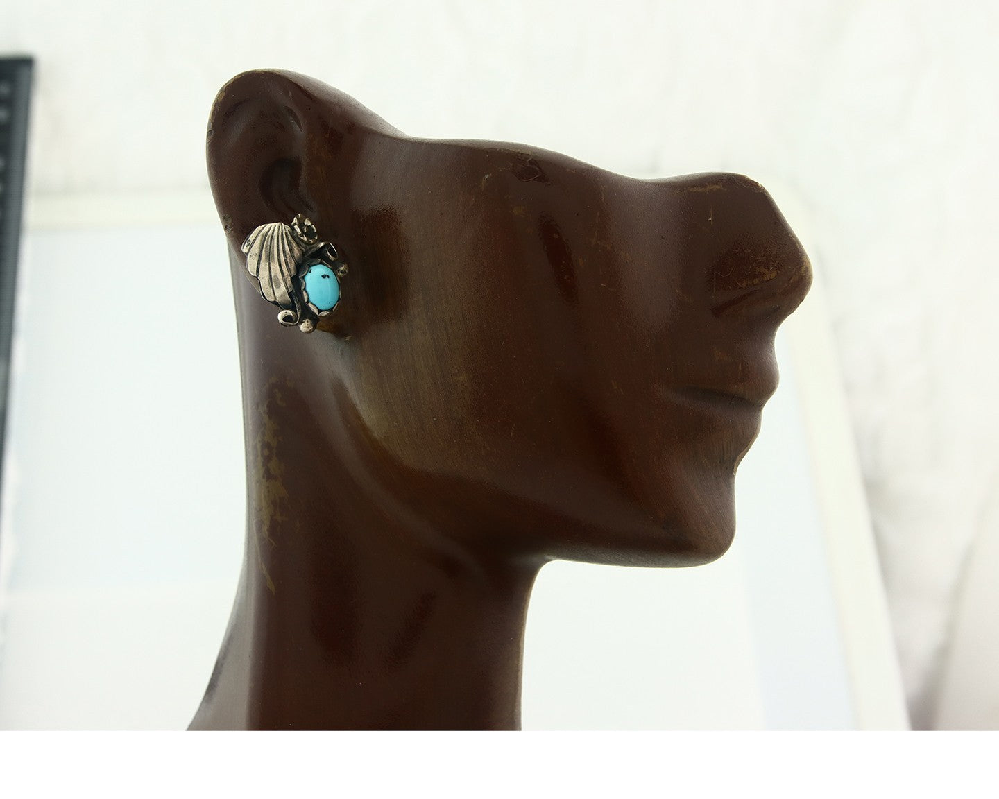 Navajo Earrings Sterling Silver Turquoise Vintage Dangle Handmade