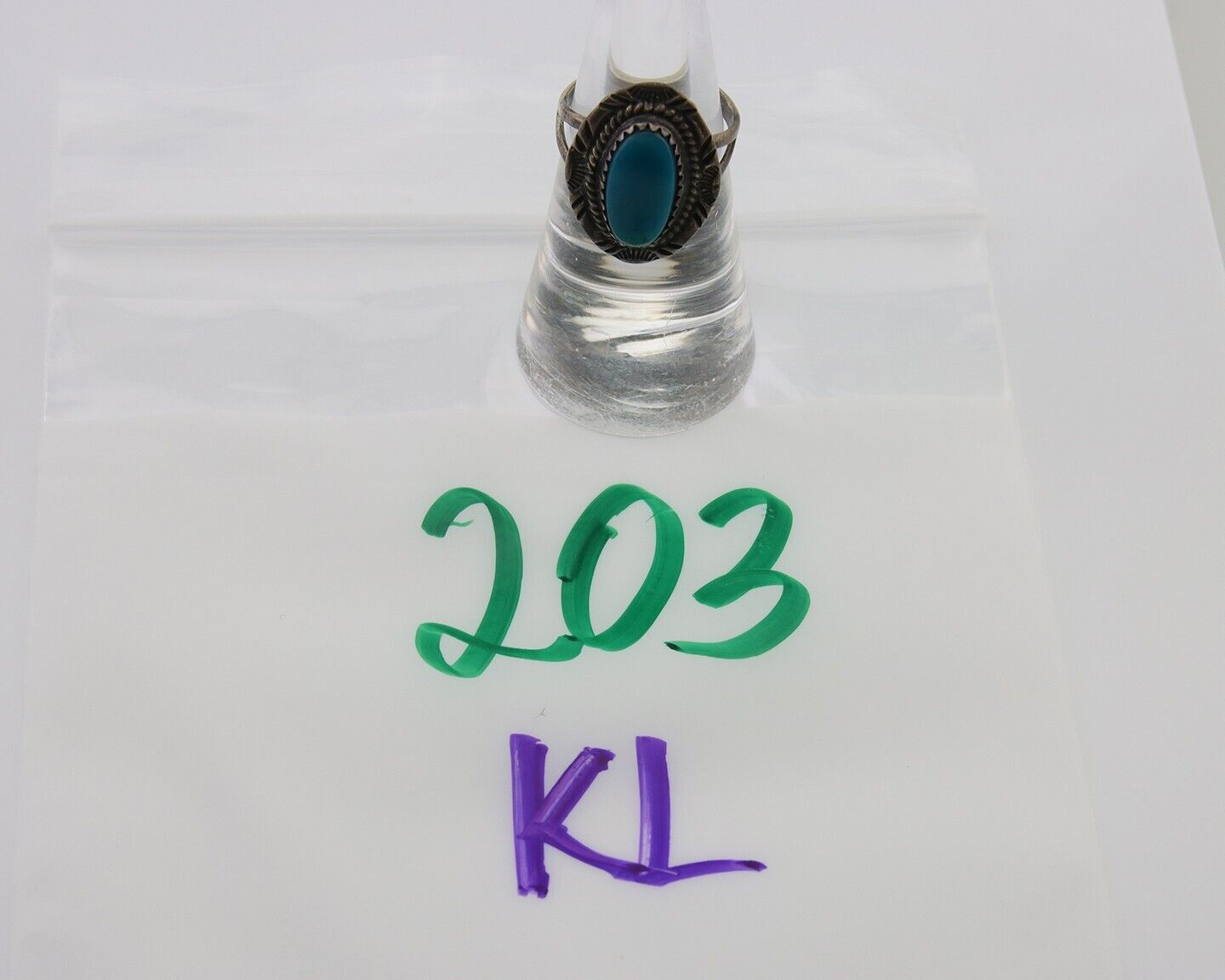 Navajo Handmade Ring 925 Silver Natural Turquoise Native Artist C.80's
