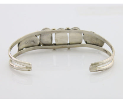 Navajo Bracelet 925 Silver Natural Blue Turquoise Native American Artist C.80's